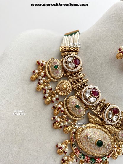 Susan Premium Quality Gold Plated Meenakari Necklace set