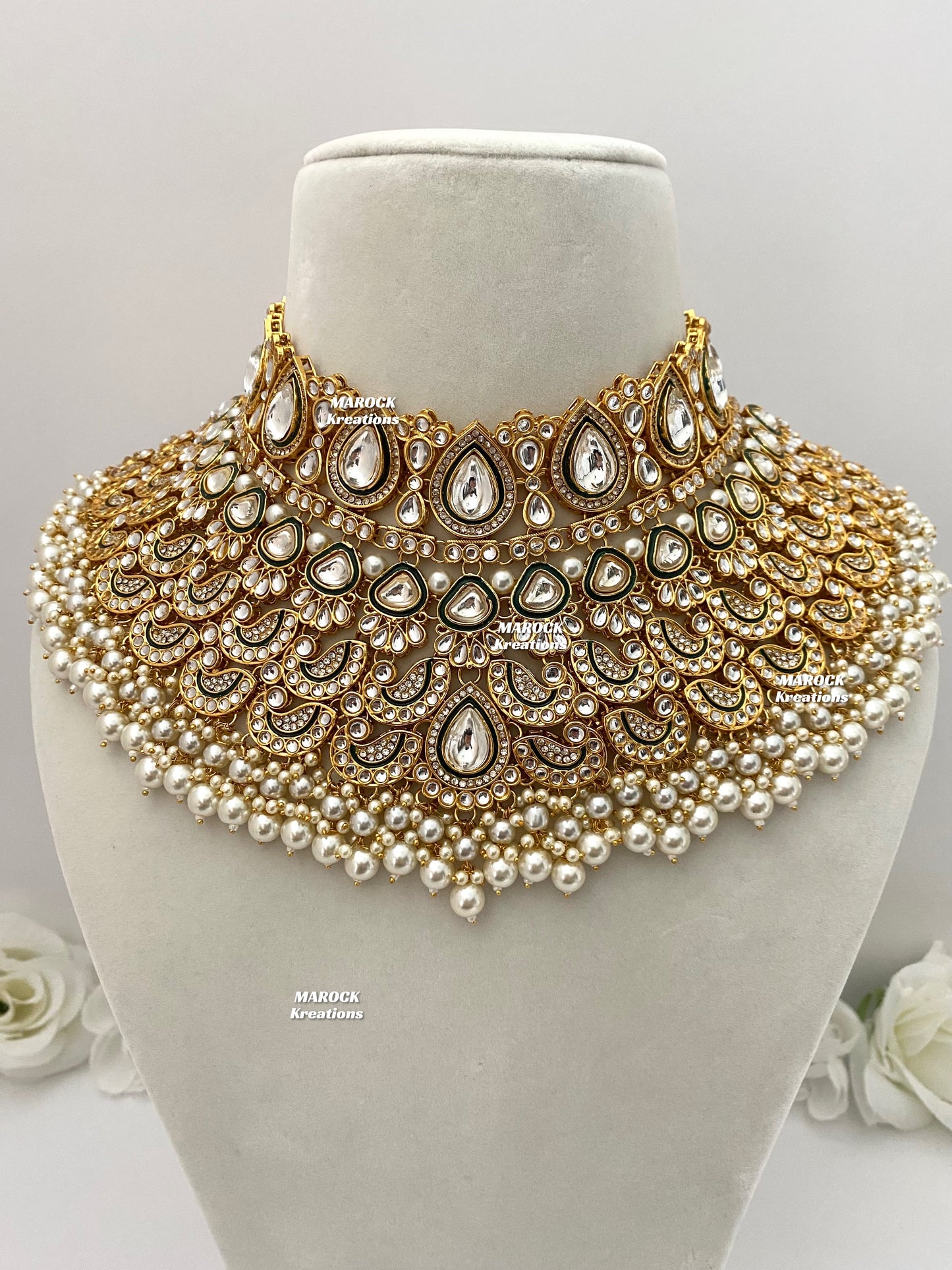 Premium Quality Kundan Meenakari Bridal set/Indian bridal jewelry