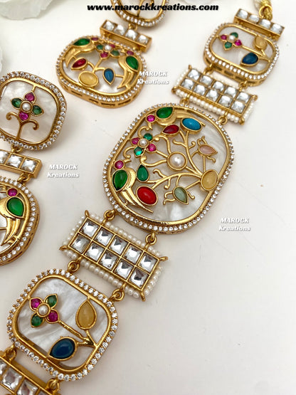 Swati Premium Quality sabyasachi inspired Statement kundan choker set