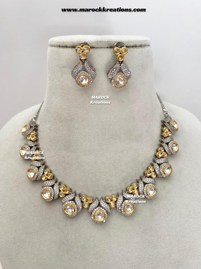 Malini Premium Quality tyani inspired  Kundan Necklace set