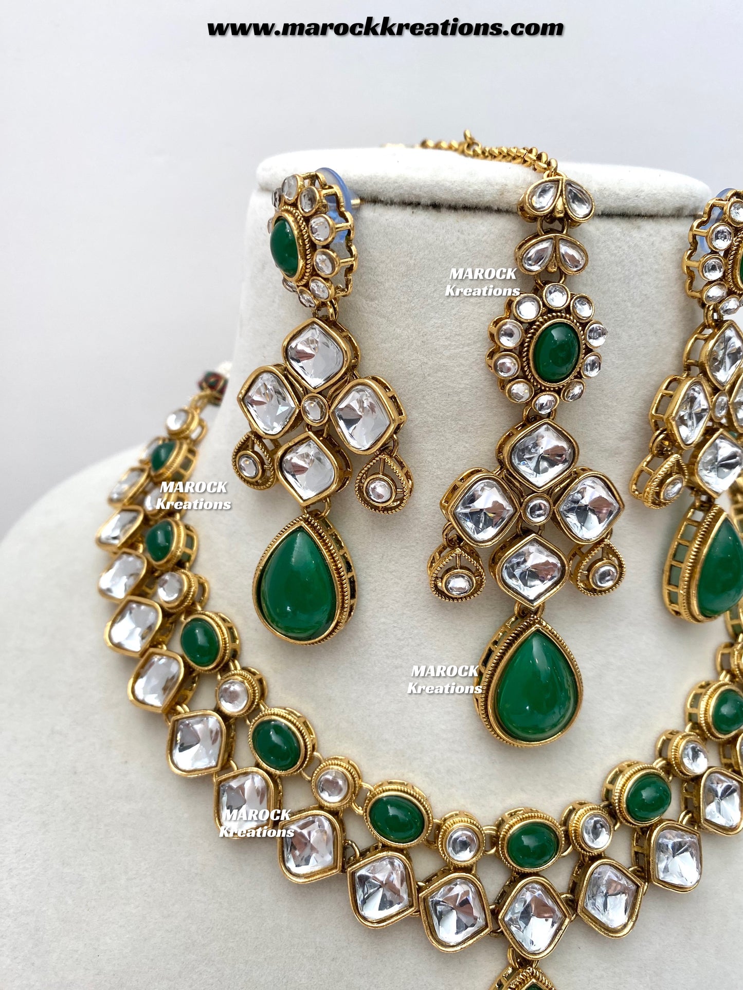 Romana Premium Quality Kundan Statement Necklace set