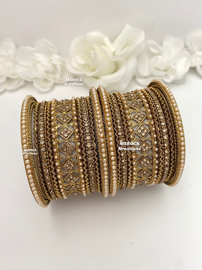 Premium Quality Metal Bangles/Kade set (for both hands)