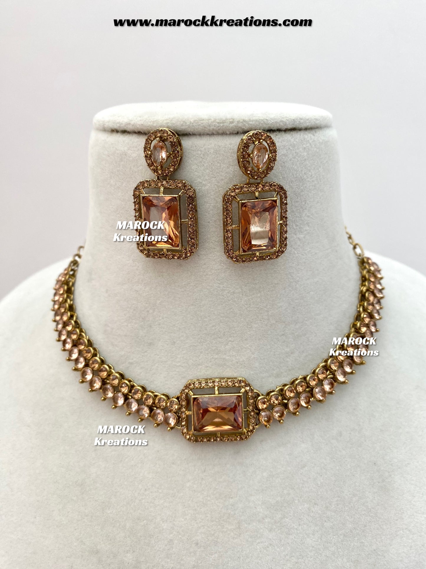 Rabiya Bollywood style Polki Choker/Necklace set