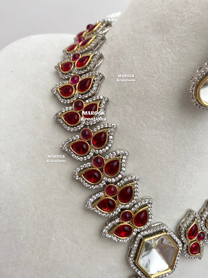 Katie Tyani inspired Premium Quality Kundan Statement Necklace set