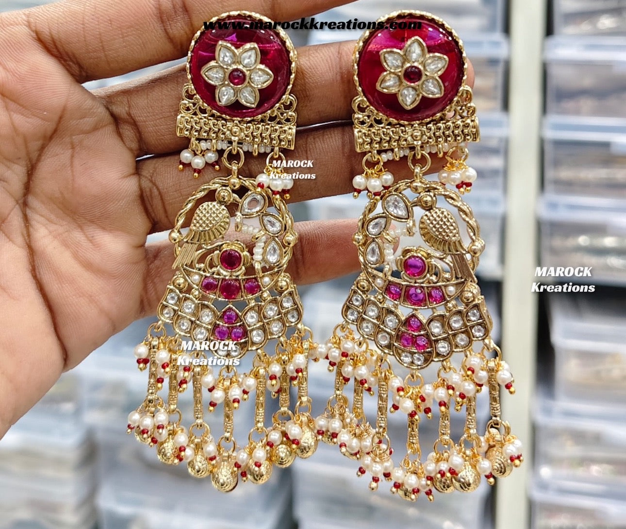 Premium quality Gold plated Kashmiri Statement Earrings