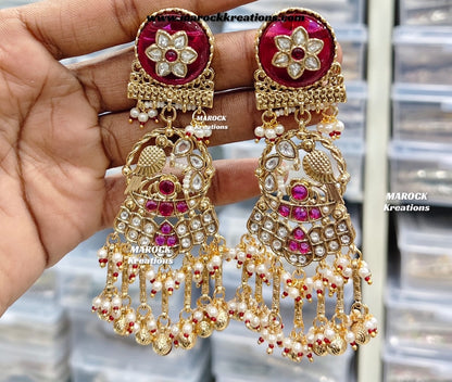 Premium quality Gold plated Kashmiri Statement Earrings