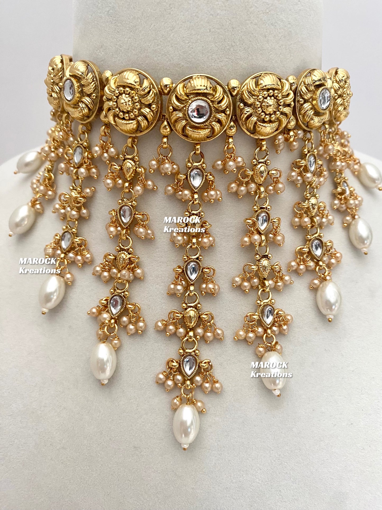 Kanika Gold plated Kundan choker set