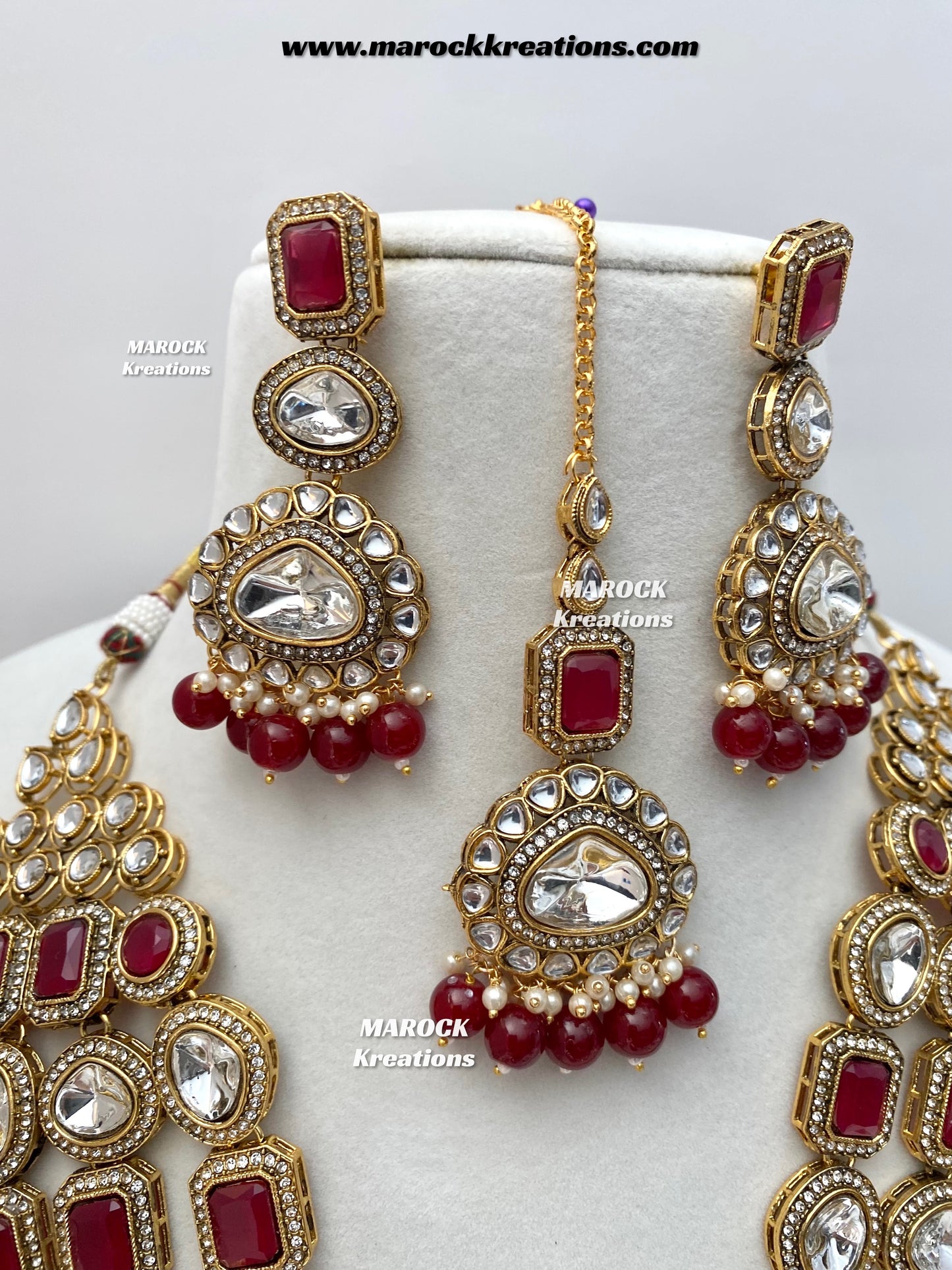 Samira Premium Quality Kundan Multi layer statement Rani haar set