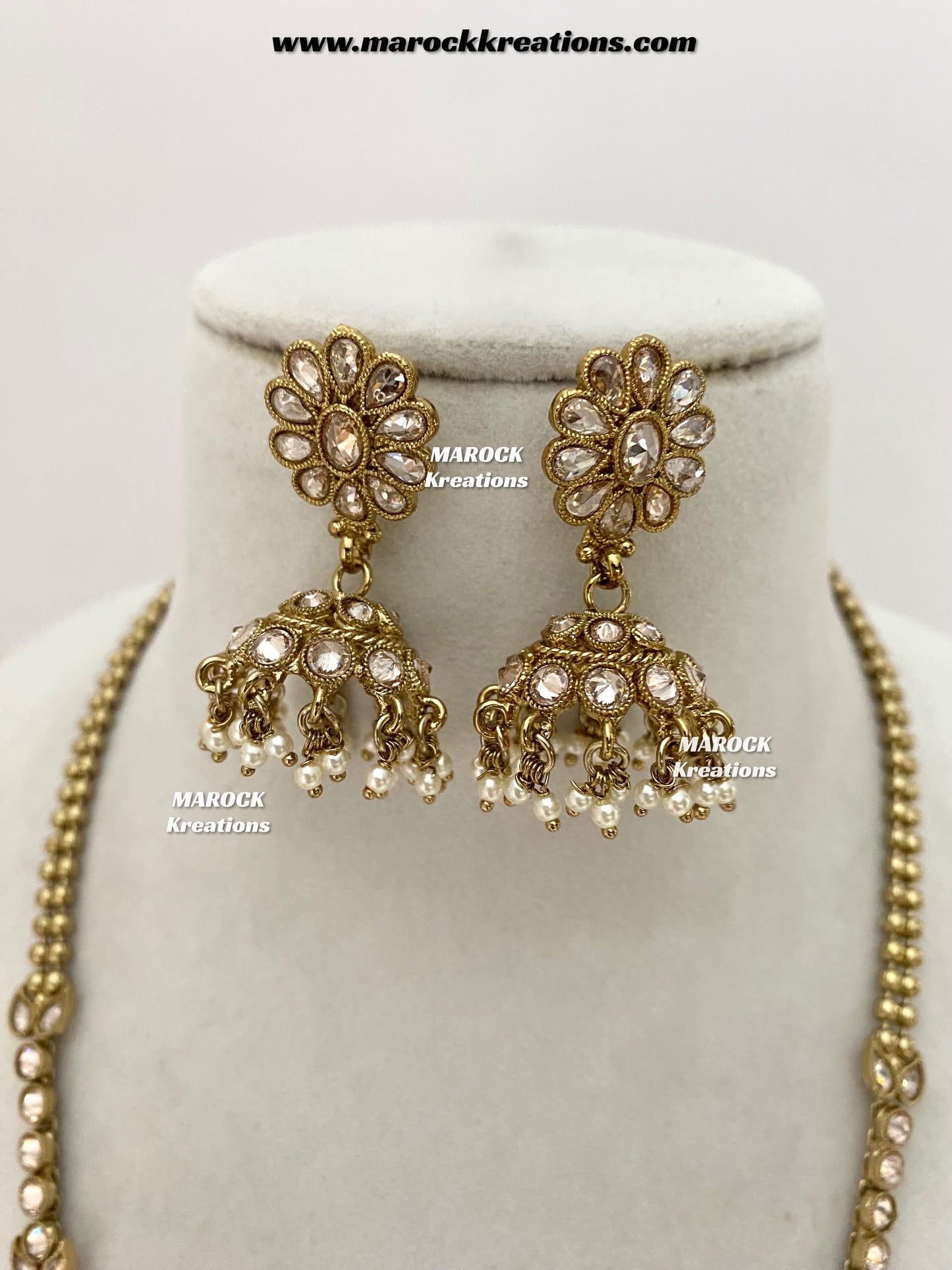 Amsa Premium Quality Polki Rani haar set