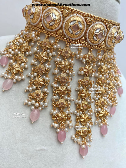 Nayeli Premium Quality Gold Plated statement choker set