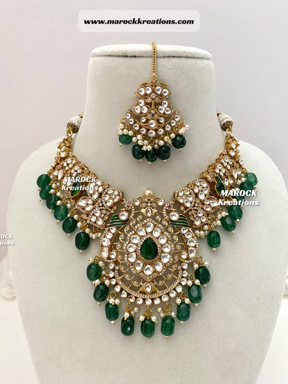 Premium Quality Moissanite Kundan exclusive Necklace set