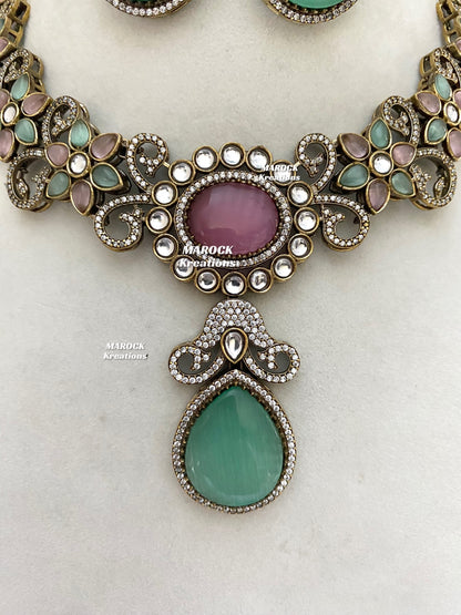 Freya Sabyasachi inspired Premium Quality Moissanite Kundan Necklace set