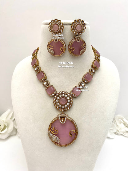 Haniya Sabyasachi inspired Premium Quality Moissanite Kundan Statement Necklace set