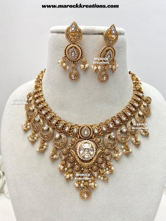 Swapna Gold Plated Necklace set