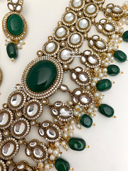 Danica Sabyasachi inspired Premium Quality Moissanite Kundan Statement Choker set