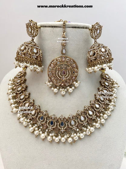 Premium Quality Mirror necklace set