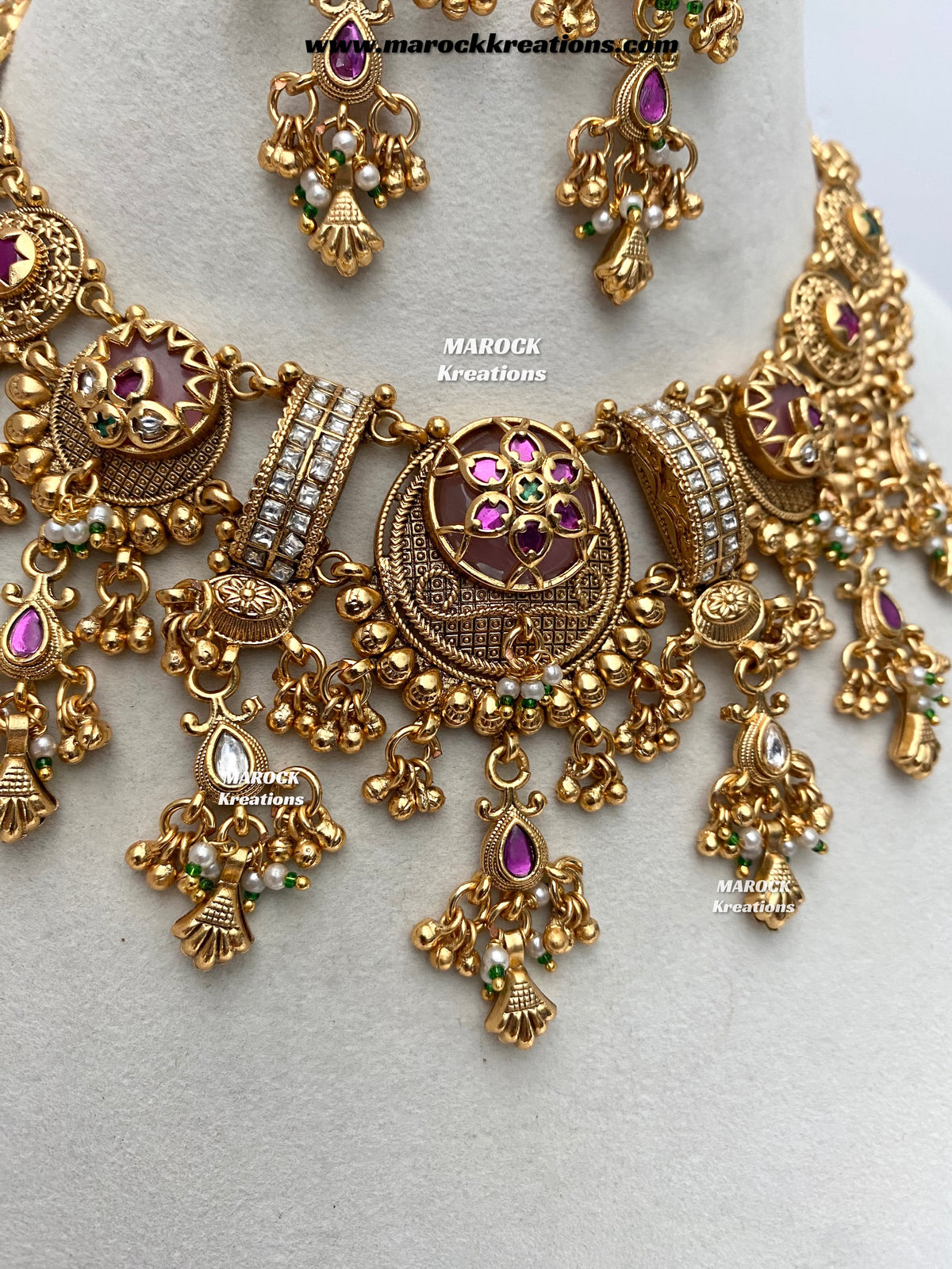 Tahiya Premium Quality exclusive Gold Plated heritage necklace set