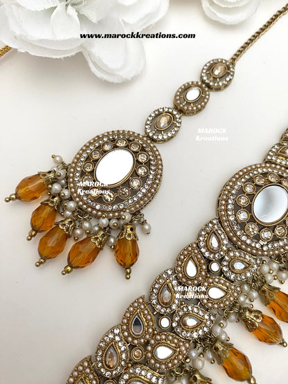 Resmin Premium Quality Mirror Choker set