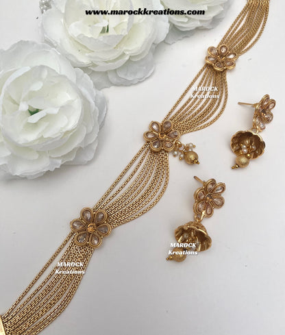 Nazia Premium Quality Gold plated choker set