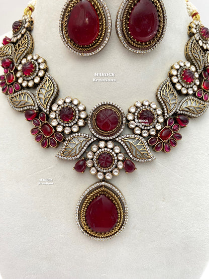 Angela Sabyasachi inspired Premium Quality Moissanite Kundan Necklace set