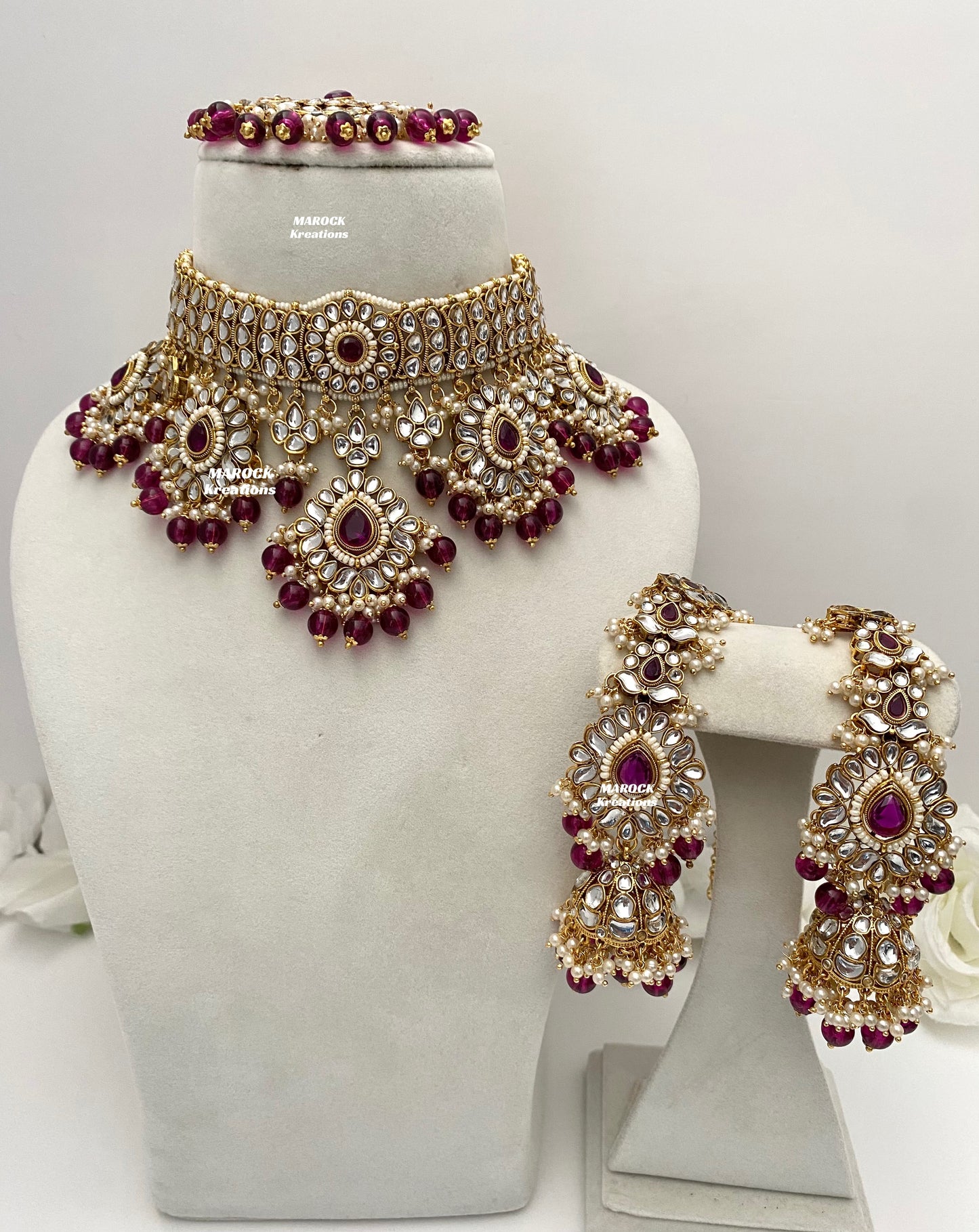 Bhavika Premium Quality Kundan choker/Necklace set