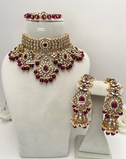 Bhavika Premium Quality Kundan choker/Necklace set