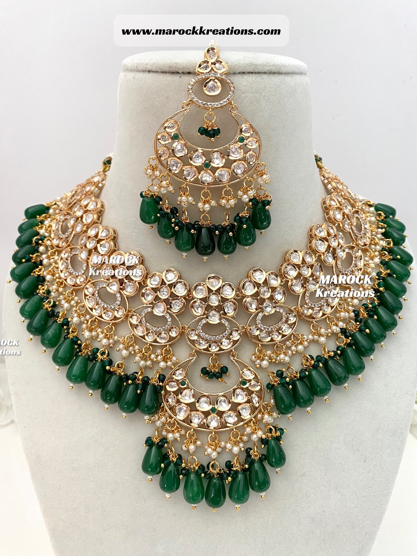 Premium Quality Tyani inspired Kundan gold plated Necklace set