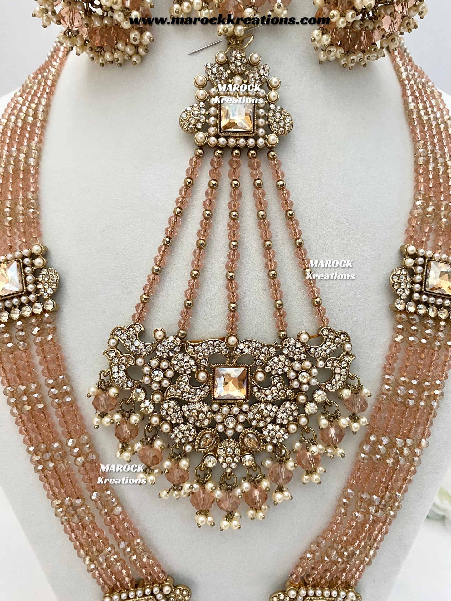 Sameena Premium Quality Pakistani Statement Rani haar set