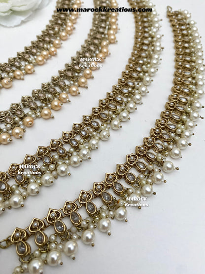 Soreen Premium quality Polki Anklets/Payal/Jhanjhran