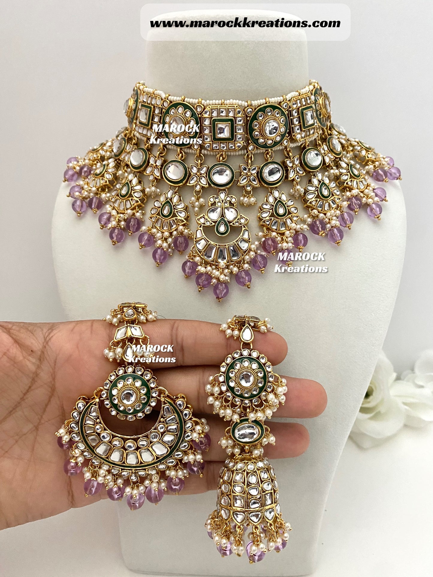 Mehak Premium Quality Kundan Statement Necklace set