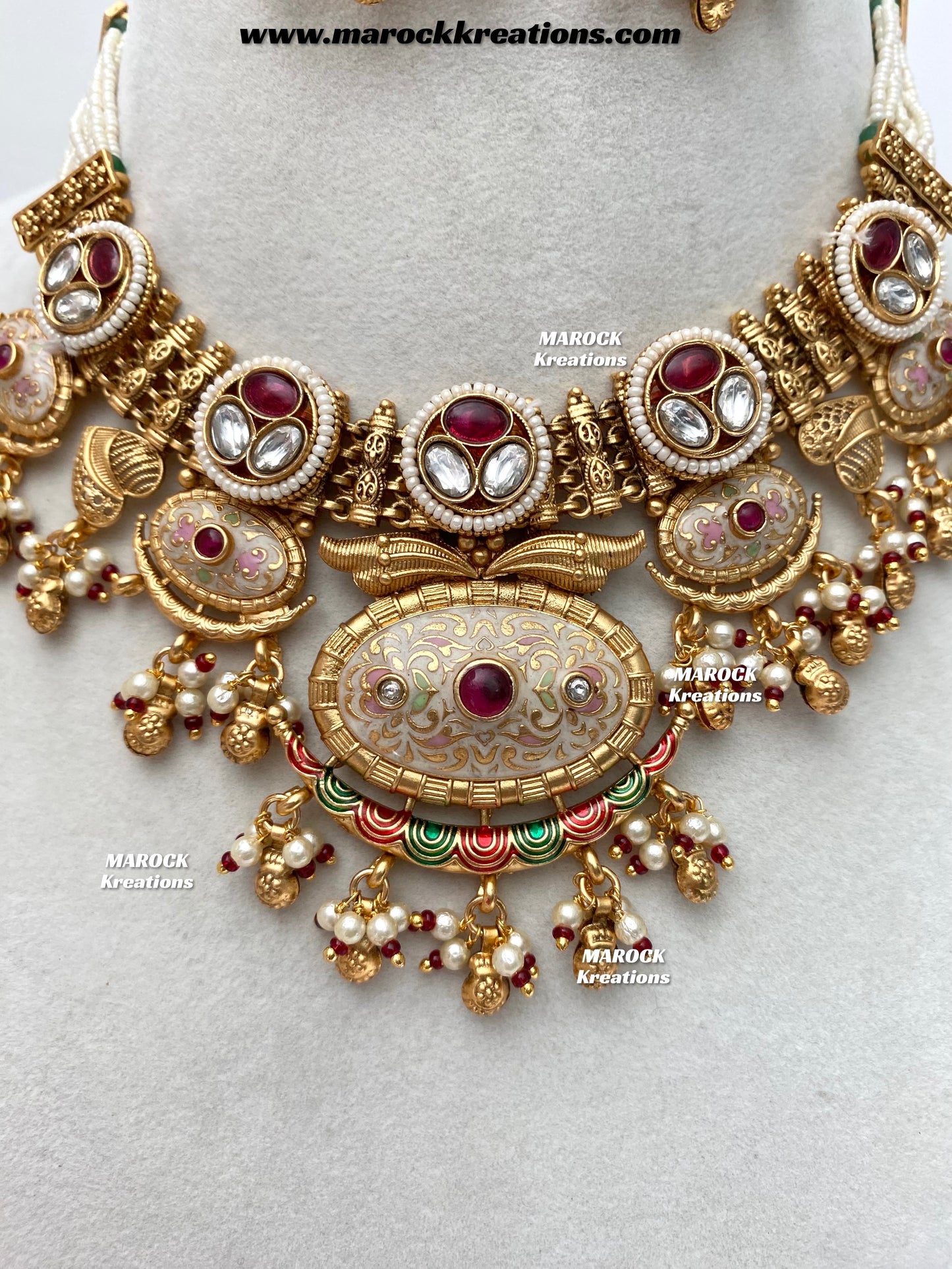 Susan Premium Quality Gold Plated Meenakari Necklace set