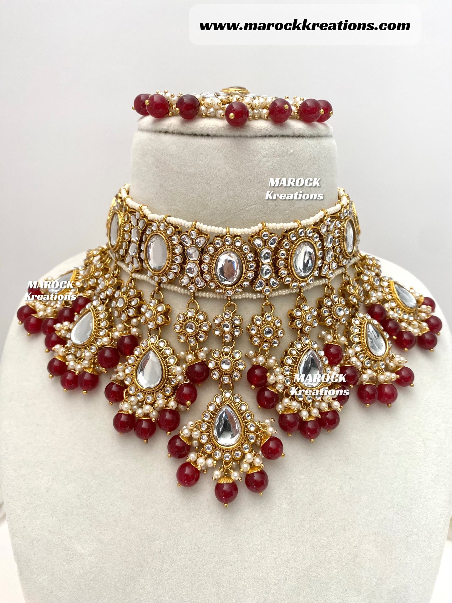 Reet Premium Quality Kundan Statement Necklace set/Bridal set