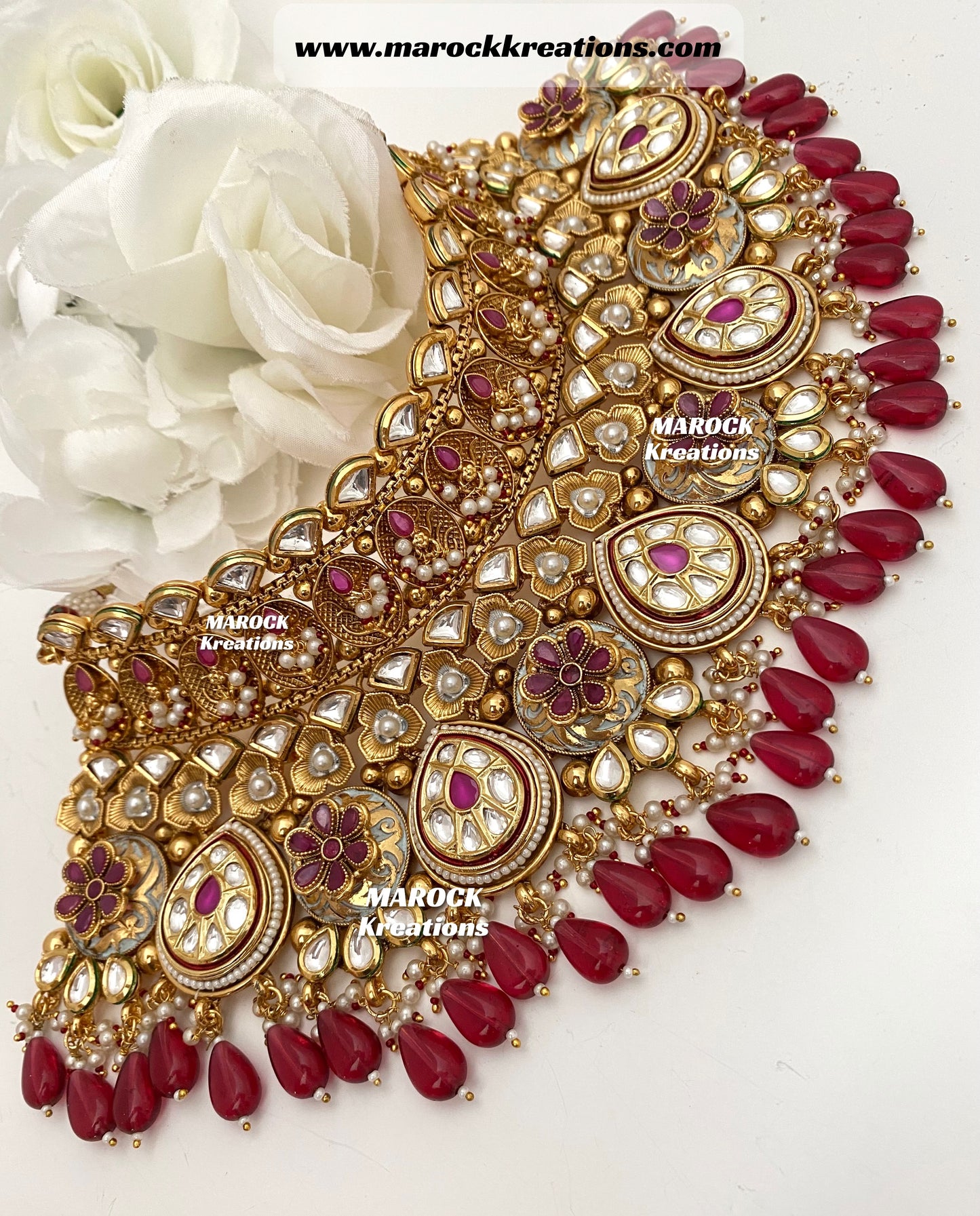 Padmavat Premium Quality Gold plated Pachi Kundan exclusive Bridal set