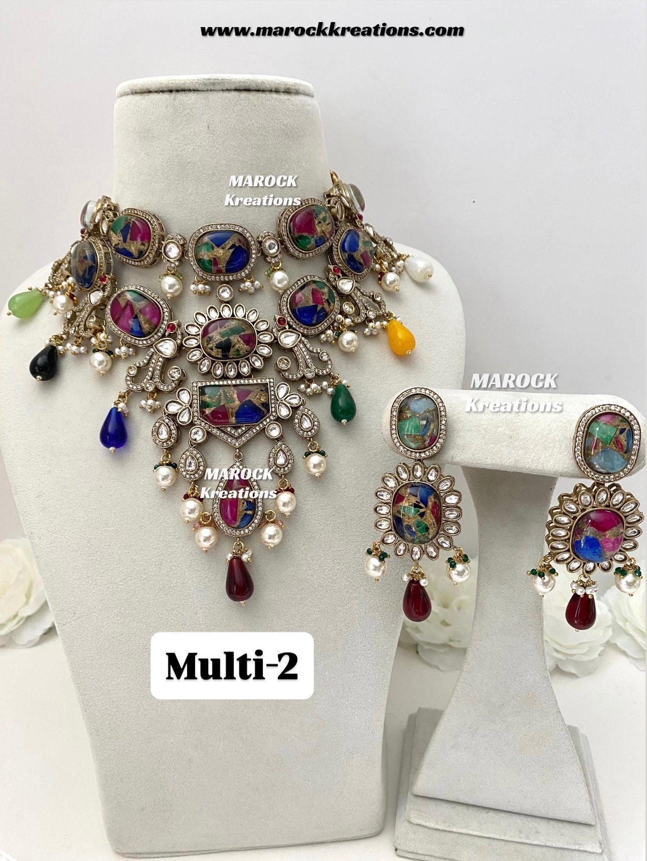 Jane Sabyasachi inspired Premium Quality  Kundan statement necklace set