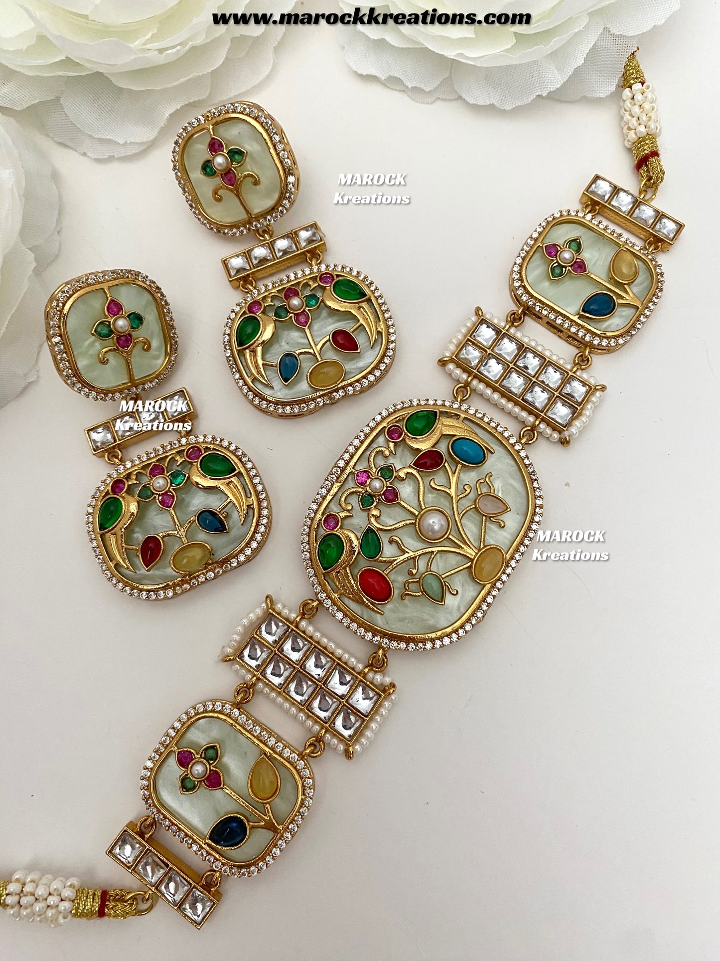Swati Premium Quality sabyasachi inspired Statement kundan choker set