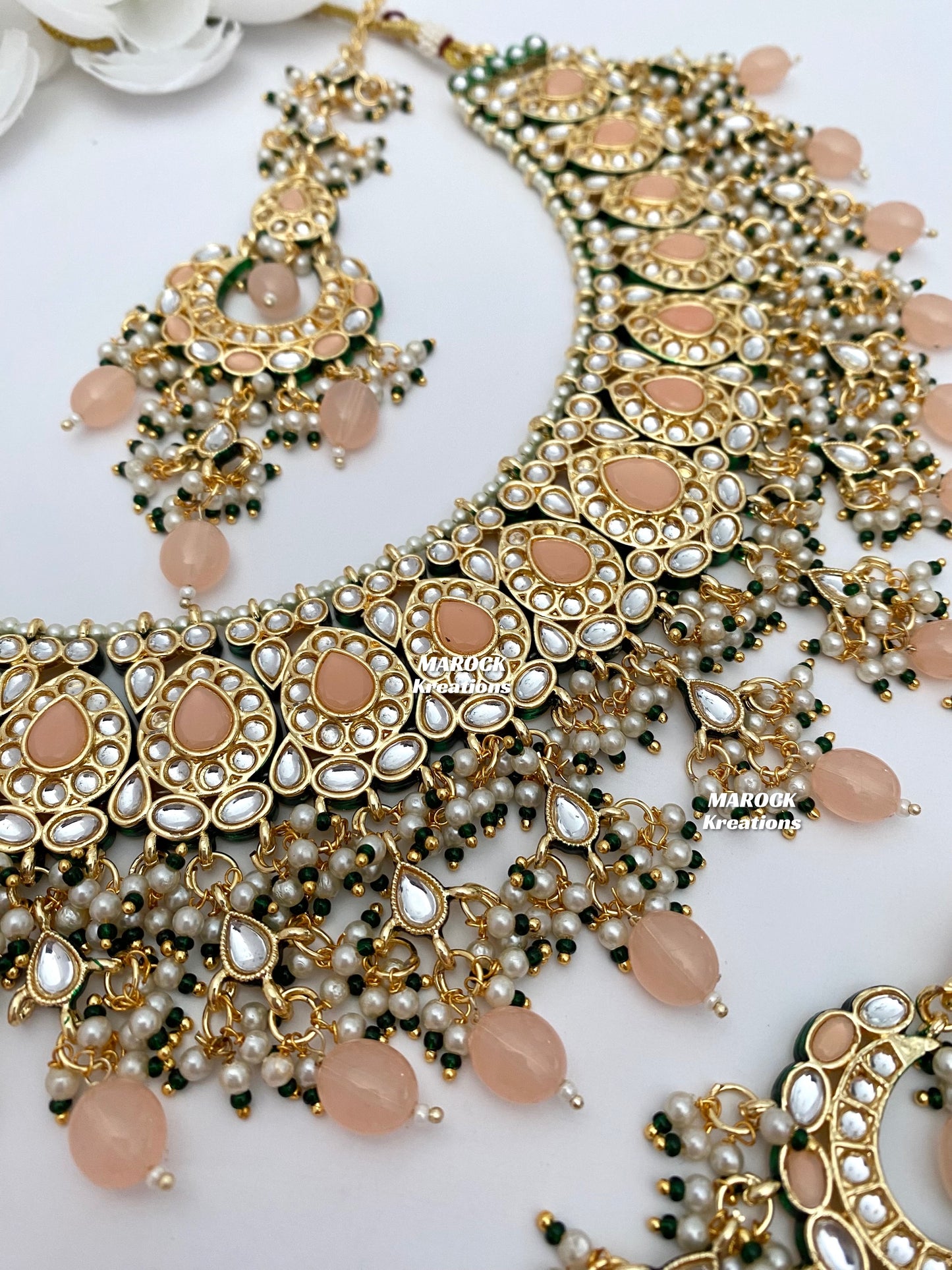 Premium Quality Thappa Kundan Statement Necklace set