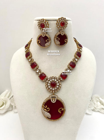 Haniya Sabyasachi inspired Premium Quality Moissanite Kundan Statement Necklace set