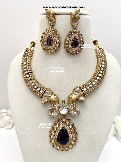 Eshita Sabyasachi inspired Premium Quality Moissanite Kundan Statement Necklace set