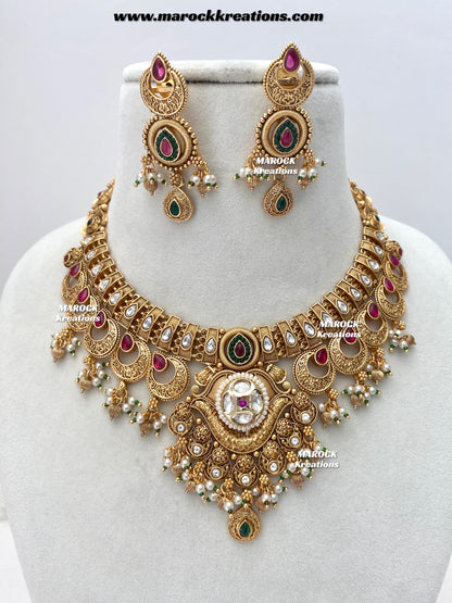 Swapna Gold Plated Necklace set