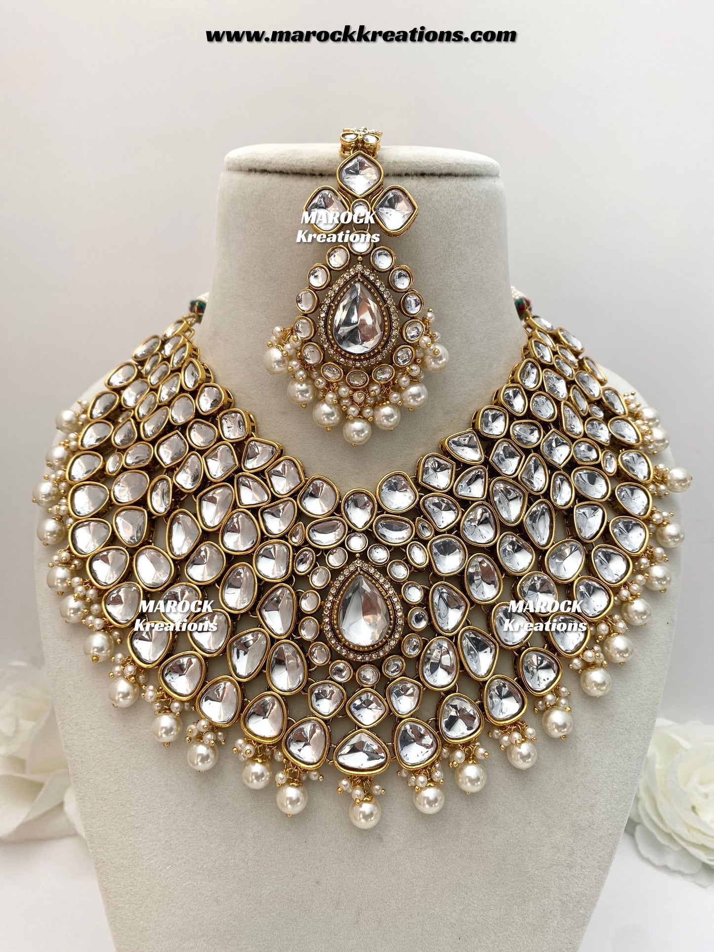 Ruhi Premium Quality Statement Kundan Necklace/Bridal set