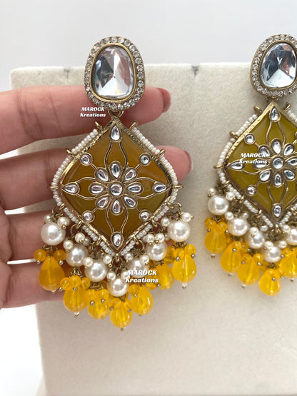 Rosie Kundan Statement Earrings