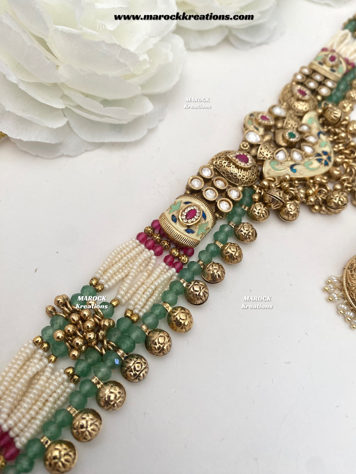 Ramina Premium Quality Gold Plated Rajwadi choker set