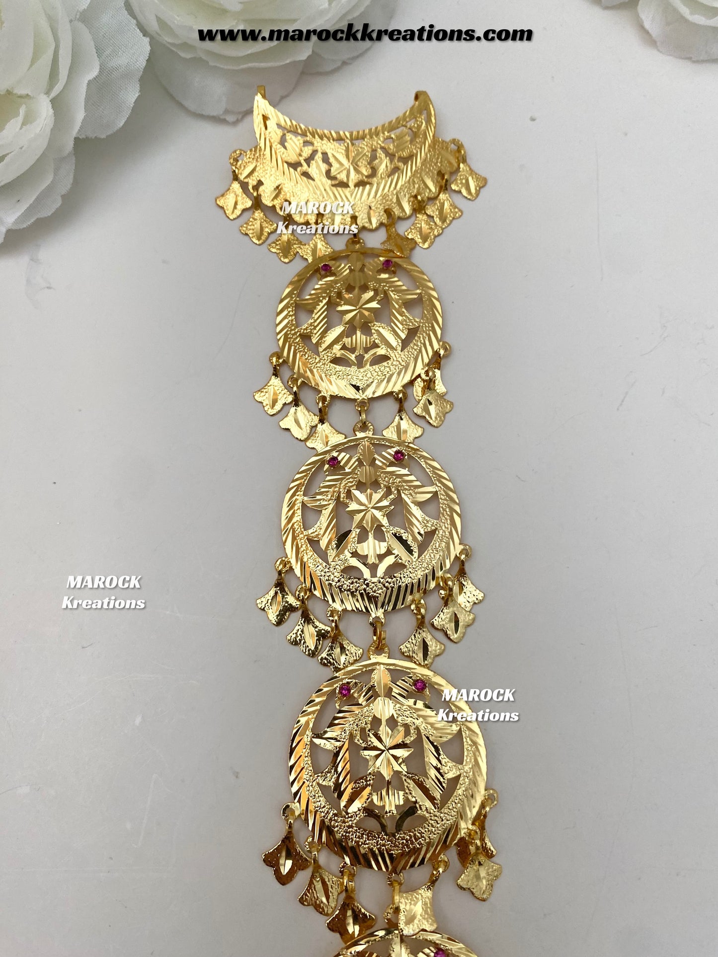 Gold plated Jadau Braid Jewelry/Choti