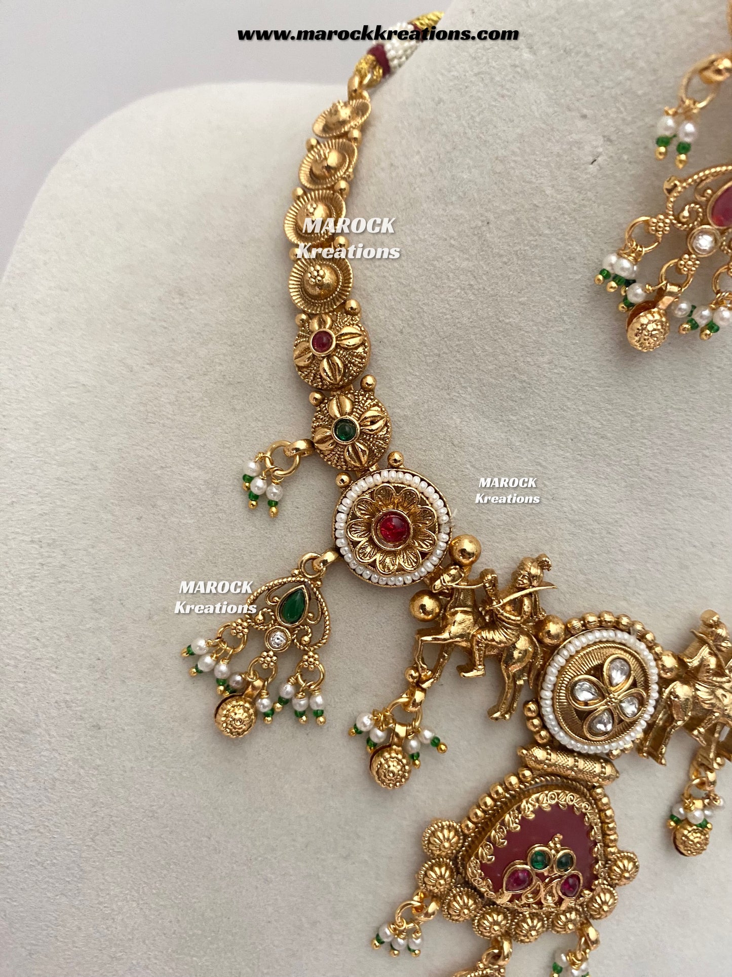 Amita Premium Quality exclusive Gold Plated heritage necklace set