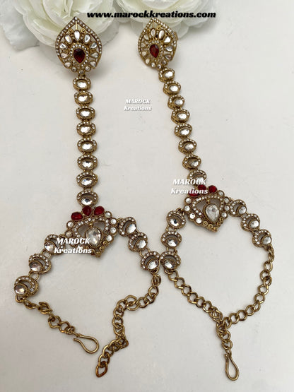 Shinal Uncut Polki Statement Necklace set/Bridal set