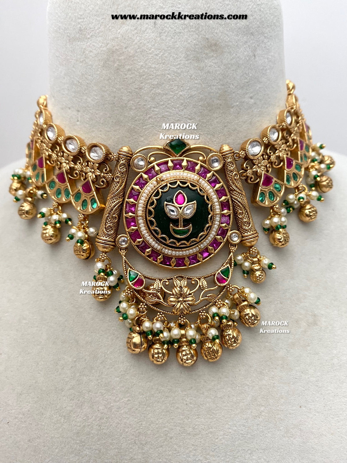 Premium Quality exclusive Gold Plated heritage necklace set
