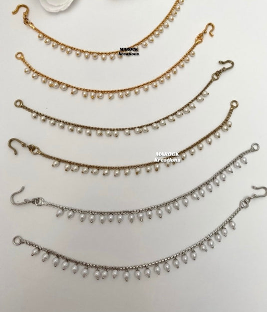 Single layer pearls Saharey/Ear chains