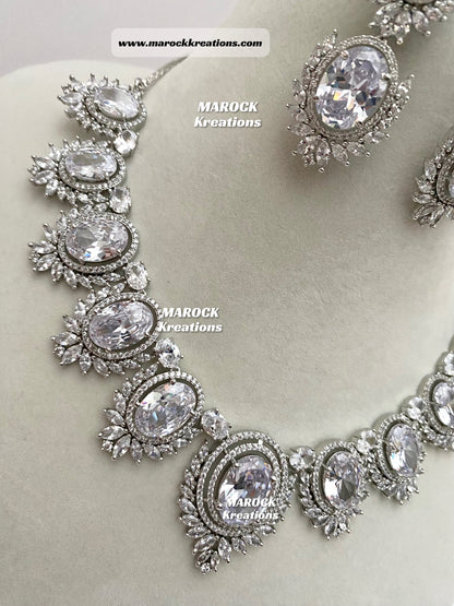 Silver American Diamond Necklace sets