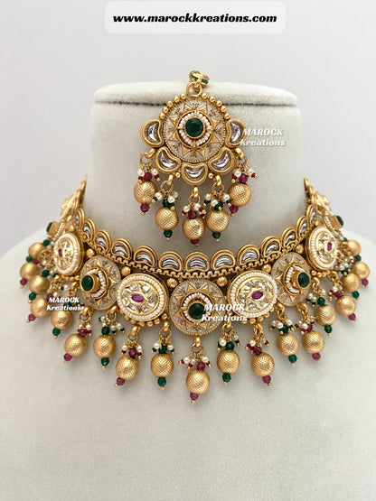 Siya Premium Quality Gold plated Kundan Necklace set