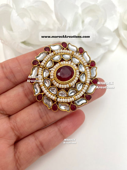 Kundan Statement adjustable Finger Rings